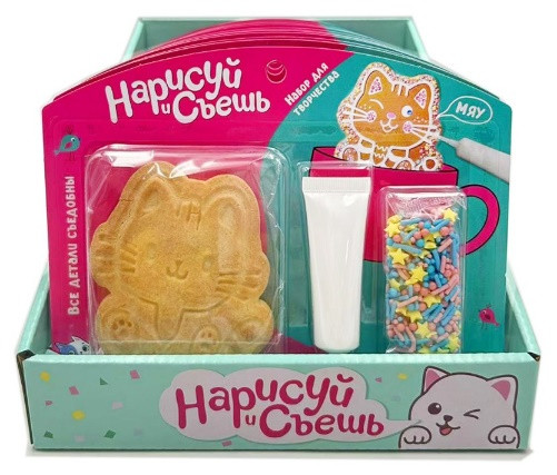 №3 Набор для творчества Нарисуй и съешь "Котёнок" (блок 12шт 59г) в Барнауле