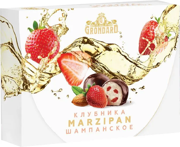 №1 TM Grondard       (10185) Конфеты глазированные Марципановые Клубника и Шампанское, 98г в Барнауле